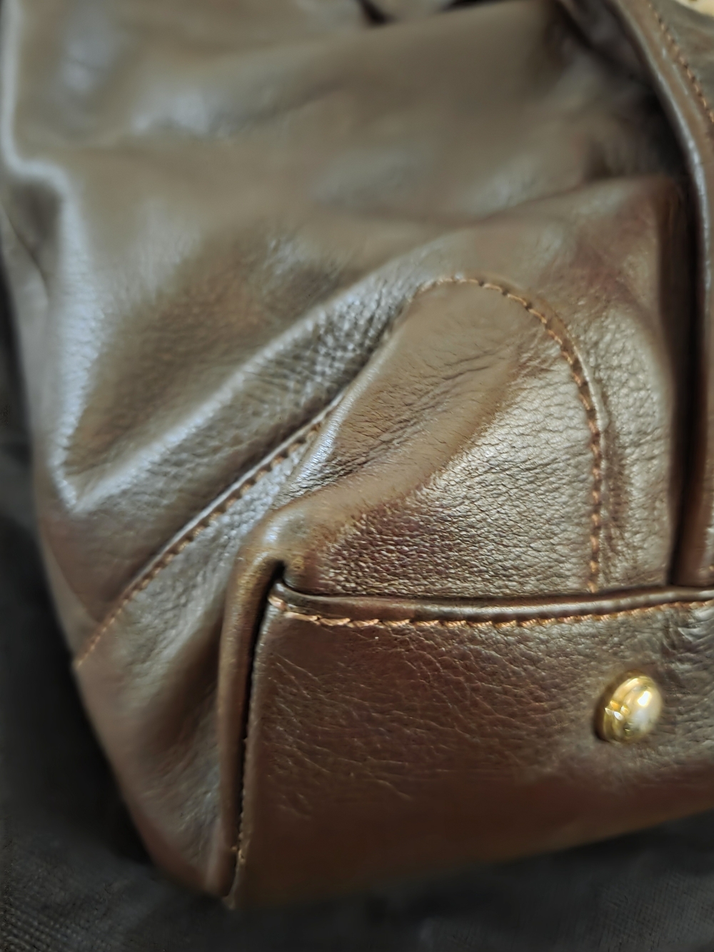 B. Makowsky Burgundy Leather Tote Bag MSRP $298 - Picture 4 of 15